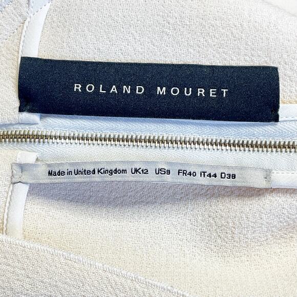 Roland Mouret Cream Bodycon Midi Dress 40 EU 6-8 US - Picture 3 of 4